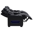 Pemberly Row 2-Piece Faux Leather Dual Power LED Sofa Set in Black