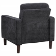 Pemberly Row Tufted Fabric Track Arm Accent Chair in Steel Gray