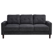 Pemberly Row 2-Piece Upholstered Fabric Track Arm Sofa Set in Steel Gray