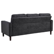 Pemberly Row 2-Piece Upholstered Fabric Track Arm Sofa Set in Steel Gray
