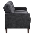 Pemberly Row 2-Piece Upholstered Fabric Track Arm Sofa Set in Steel Gray