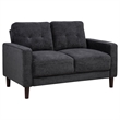 Pemberly Row 2-Piece Upholstered Fabric Track Arm Sofa Set in Steel Gray