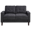 Pemberly Row 2-Piece Upholstered Fabric Track Arm Sofa Set in Steel Gray