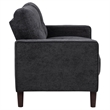Pemberly Row 2-Piece Upholstered Fabric Track Arm Sofa Set in Steel Gray