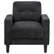 Pemberly Row 3-Piece Upholstered Fabric Track Arm Sofa Set in Steel Gray