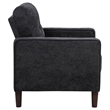 Pemberly Row 3-Piece Upholstered Fabric Track Arm Sofa Set in Steel Gray