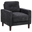 Pemberly Row 3-Piece Upholstered Fabric Track Arm Sofa Set in Steel Gray