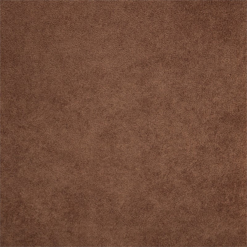 Pemberly Row Transitional Tufted Fabric Track Arm Sofa in Rust Brown