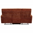 Pemberly Row Upholstered Chenille Reclining Sofa in Burnt Orange