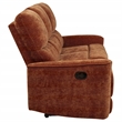Pemberly Row Upholstered Chenille Reclining Sofa in Burnt Orange