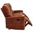 Pemberly Row Upholstered Chenille Reclining Sofa in Burnt Orange