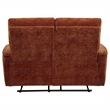 Pemberly Row Upholstered Chenille Reclining Loveseat in Burnt Orange