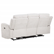 Pemberly Row Upholstered Chenille Power Reclining Sofa in Ivory White