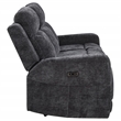 Pemberly Row Upholstered Chenille Power Reclining Sofa in Dark Gray