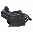 Pemberly Row Upholstered Chenille Power Reclining Sofa in Dark Gray