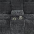 Pemberly Row Upholstered Chenille Power Reclining Loveseat in Dark Gray