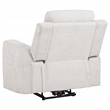 Pemberly Row Transitional Upholstered Chenille Power Recliner in Ivory
