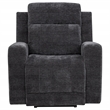 Pemberly Row Transitional Chenille Power Recliner Chair in Dark Gray