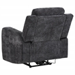 Pemberly Row Transitional Chenille Power Recliner Chair in Dark Gray