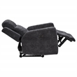 Pemberly Row Transitional Chenille Power Recliner Chair in Dark Gray