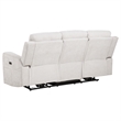 Pemberly Row 2-Piece Chenille Power Reclining Sofa Set in Ivory White