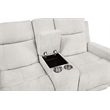 Pemberly Row 3-Piece Chenille Power Reclining Sofa Set in Ivory White