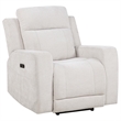 Pemberly Row 3-Piece Chenille Power Reclining Sofa Set in Ivory White