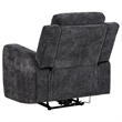 Pemberly Row 3-Piece Chenille Power Reclining Sofa Set in Dark Gray