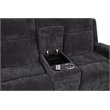 Pemberly Row 3-Piece Chenille Power Reclining Sofa Set in Dark Gray