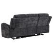 Pemberly Row 3-Piece Chenille Power Reclining Sofa Set in Dark Gray