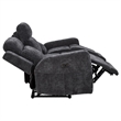 Pemberly Row 3-Piece Chenille Power Reclining Sofa Set in Dark Gray