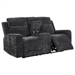 Pemberly Row 3-Piece Chenille Power Reclining Sofa Set in Dark Gray