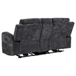 Pemberly Row 3-Piece Chenille Power Reclining Sofa Set in Dark Gray
