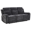 Pemberly Row 2-Piece Chenille Power Reclining Sofa Set in Dark Gray