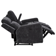 Pemberly Row 2-Piece Chenille Power Reclining Sofa Set in Dark Gray