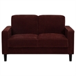 Pemberly Row 3-Piece Upholstered Fabric Track Arm Sofa Set in Rust Red