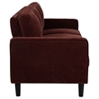 Pemberly Row 2-Piece Upholstered Fabric Track Arm Sofa Set in Rust Red