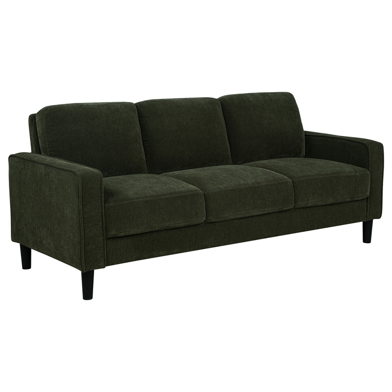 Pemberly Row 2-Piece Fabric Track Arm Sofa Set in Matcha Green