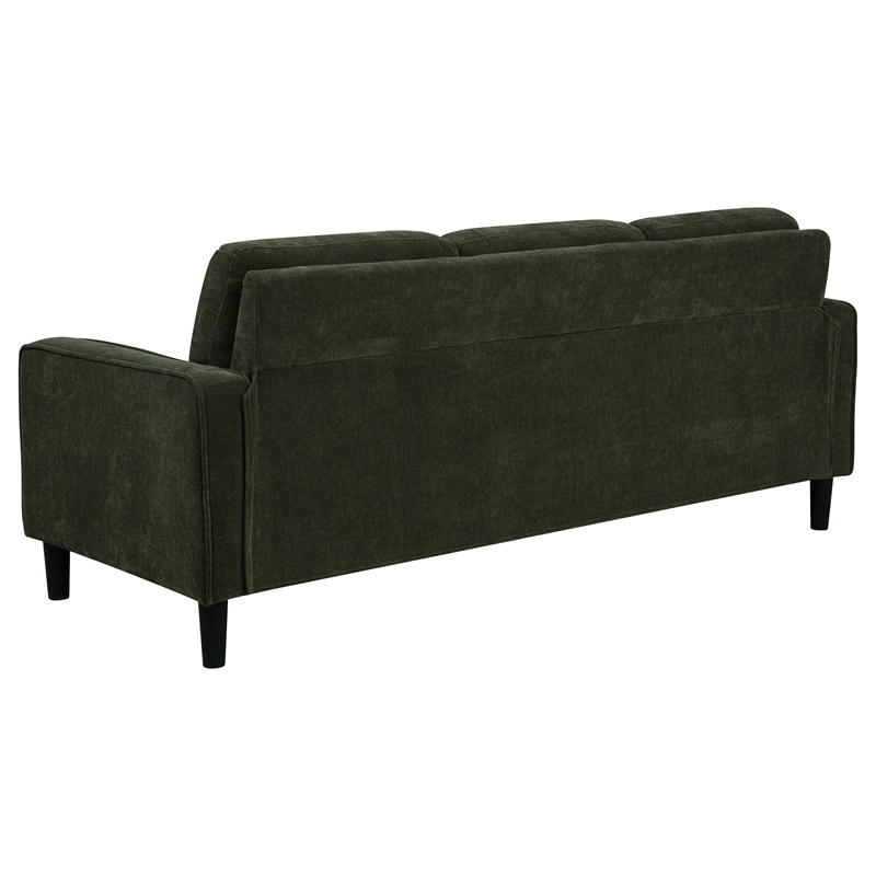 Pemberly Row 2-Piece Fabric Track Arm Sofa Set in Matcha Green