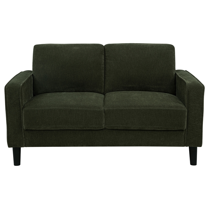 Pemberly Row 2-Piece Fabric Track Arm Sofa Set in Matcha Green