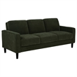 Pemberly Row 3-Piece Fabric Track Arm Sofa Set in Matcha Green