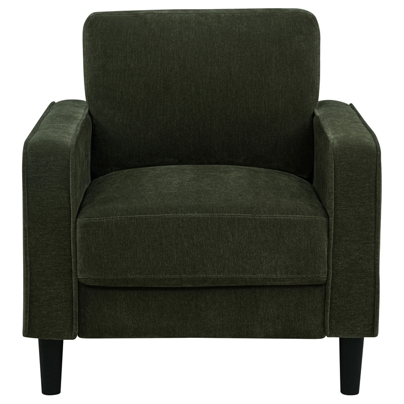 Pemberly Row 3-Piece Fabric Track Arm Sofa Set in Matcha Green
