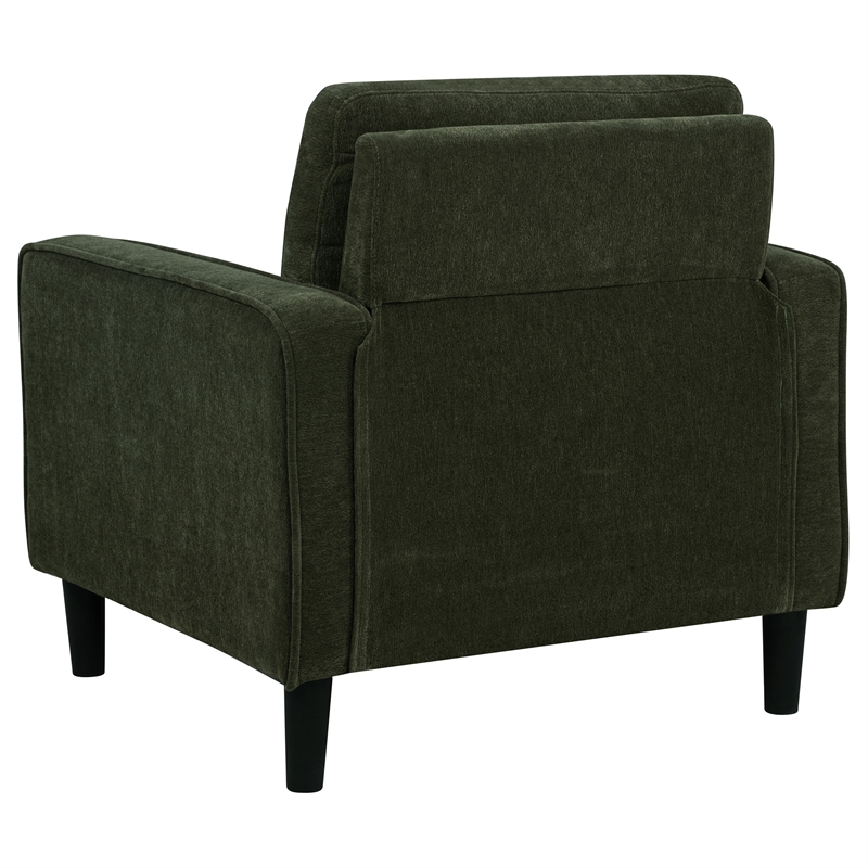 Pemberly Row 3-Piece Fabric Track Arm Sofa Set in Matcha Green