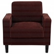Pemberly Row Transitional Fabric Track Arm Accent Chair in Rust