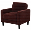Pemberly Row Transitional Fabric Track Arm Accent Chair in Rust