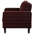Pemberly Row Transitional Fabric Track Arm Accent Chair in Rust