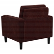Pemberly Row Transitional Fabric Track Arm Accent Chair in Rust