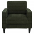 Pemberly Row Transitional Fabric Track Arm Accent Chair in Matcha Green