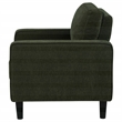 Pemberly Row Transitional Fabric Track Arm Accent Chair in Matcha Green