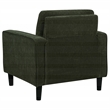 Pemberly Row Transitional Fabric Track Arm Accent Chair in Matcha Green